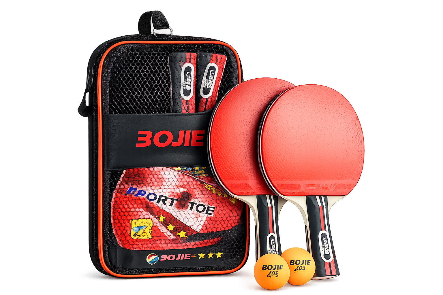 Stoni tenis set — 2 reketa + 3 loptice + torbica🏓