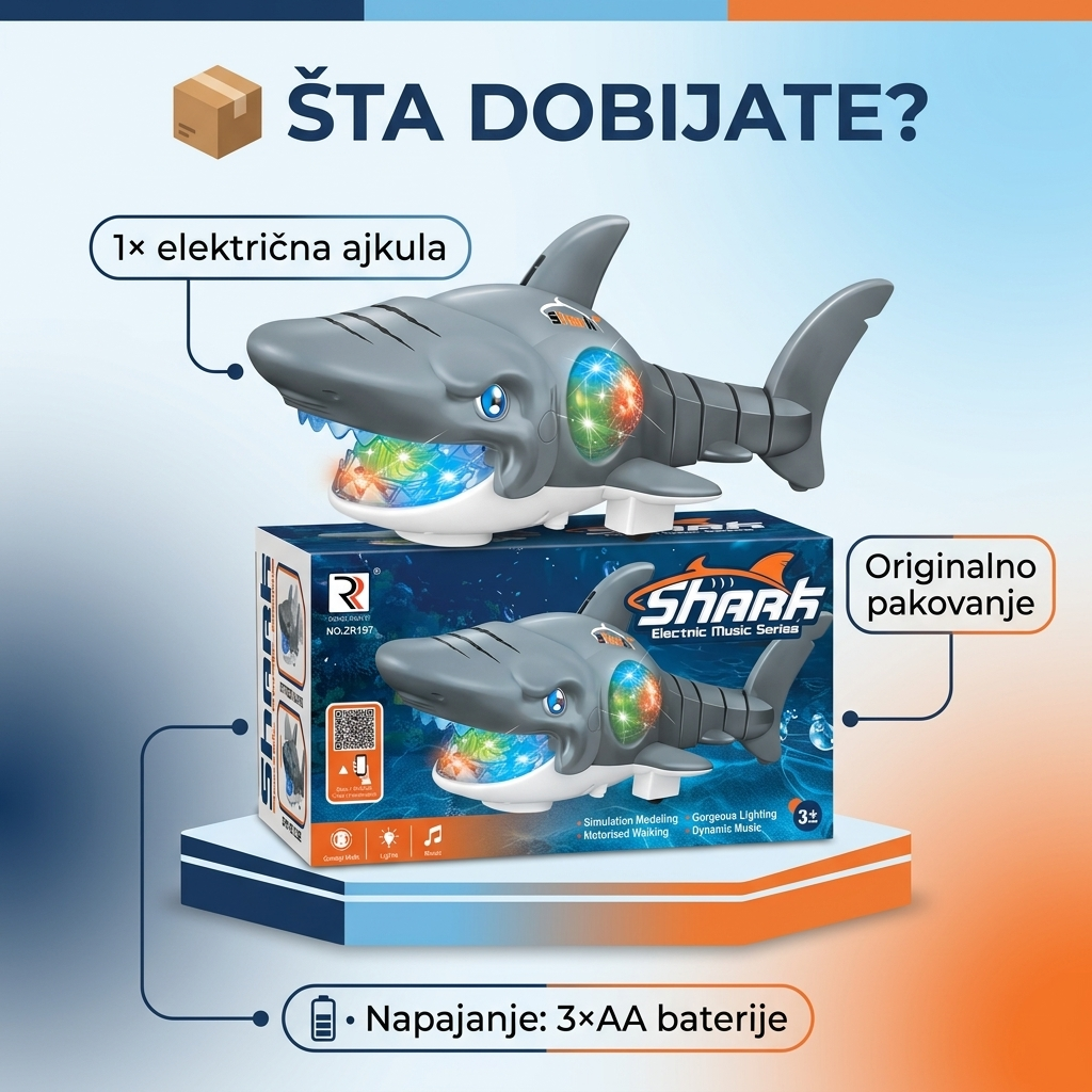 Muzička električna ajkula - šta dobijate