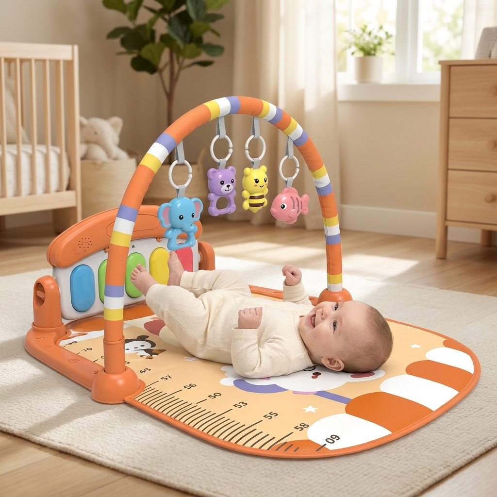 Beba koristi muzičku podlogu 4u1 Piano Baby Gym