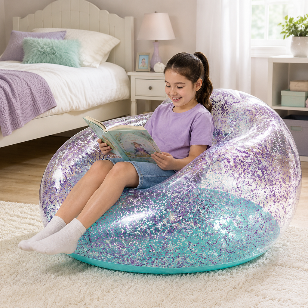 Dijete koristi Bestway Glitter Dream fotelju