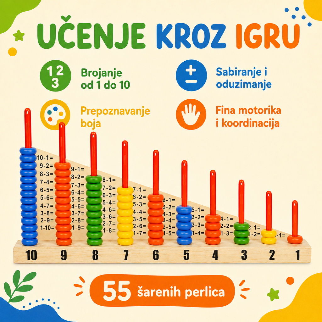 Prednosti drvene računaljke za djecu