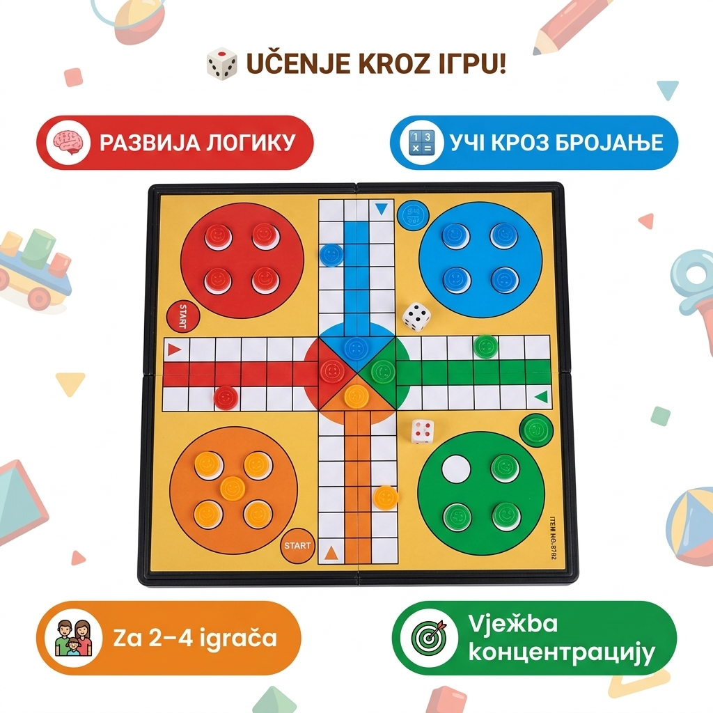 LUDO društvena igra za djecu - prednosti
