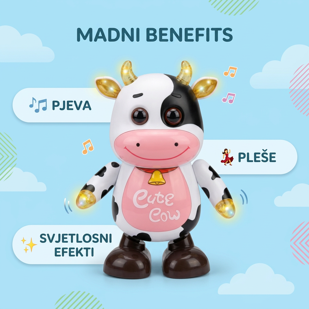 Muzička krava - pjeva, pleše i ima svjetlosne efekte