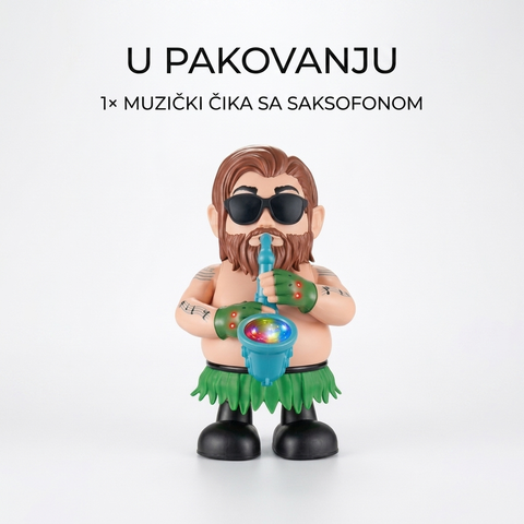 Muzički čika sa saksofonom — sadržaj pakovanja